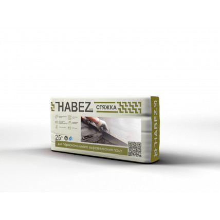 Ровнитель для пола цементный Habez-Gips "Стяжка", 25 кг, Россия
