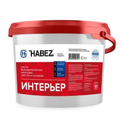 HABEZ-Интерьер, акриловая краска для потолков и стен 6кг