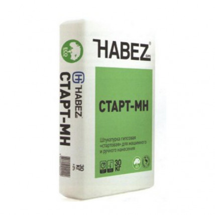 Штукатурка гипсовая Habez-Gips "Старт МН", 30 кг, белая, Россия
